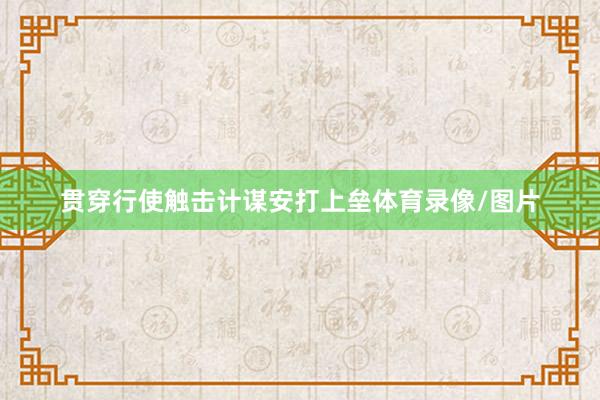 贯穿行使触击计谋安打上垒体育录像/图片