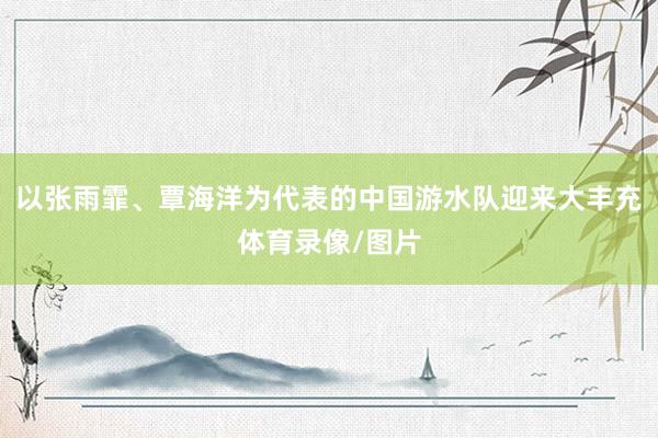 以张雨霏、覃海洋为代表的中国游水队迎来大丰充体育录像/图片