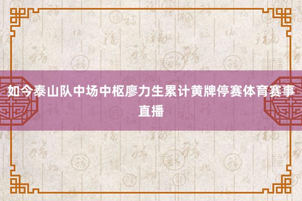 如今泰山队中场中枢廖力生累计黄牌停赛体育赛事直播