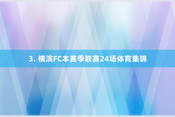 3. 横滨FC本赛季联赛24场体育集锦