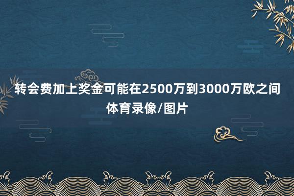 转会费加上奖金可能在2500万到3000万欧之间体育录像/图片