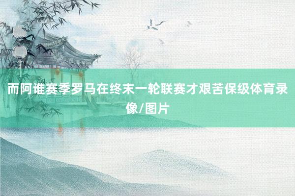 而阿谁赛季罗马在终末一轮联赛才艰苦保级体育录像/图片
