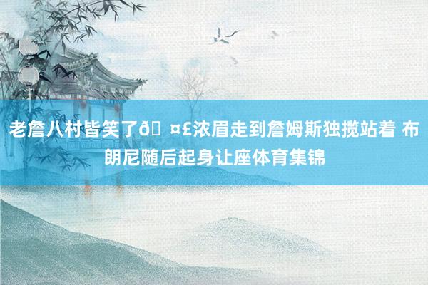 老詹八村皆笑了🤣浓眉走到詹姆斯独揽站着 布朗尼随后起身让座体育集锦