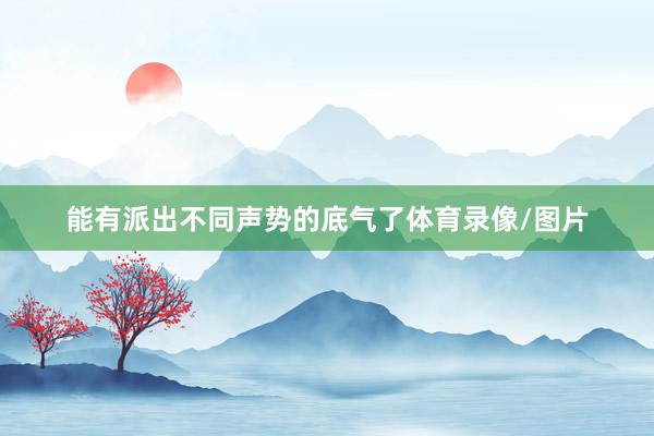 能有派出不同声势的底气了体育录像/图片