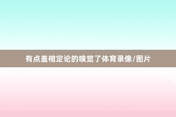 有点盖棺定论的嗅觉了体育录像/图片