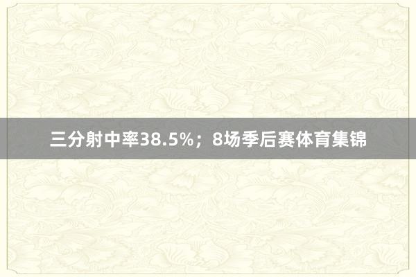 三分射中率38.5%；8场季后赛体育集锦