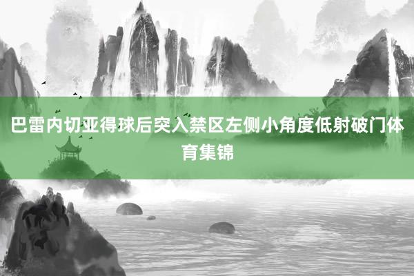 巴雷内切亚得球后突入禁区左侧小角度低射破门体育集锦