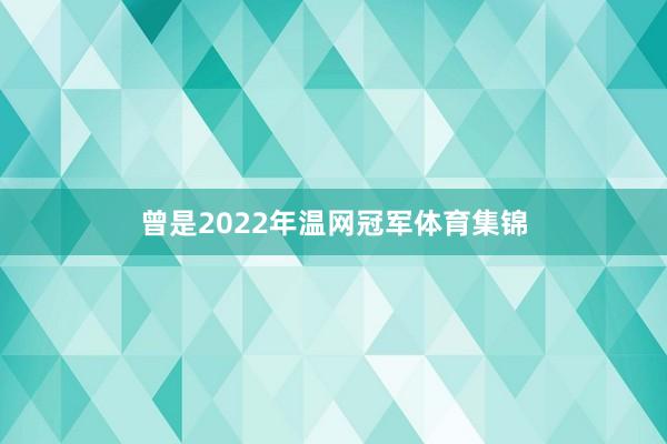 曾是2022年温网冠军体育集锦