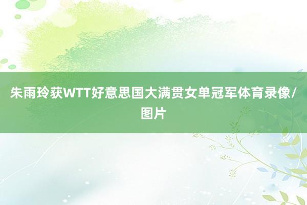 朱雨玲获WTT好意思国大满贯女单冠军体育录像/图片