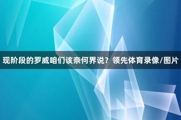现阶段的罗威咱们该奈何界说?领先体育录像/图片