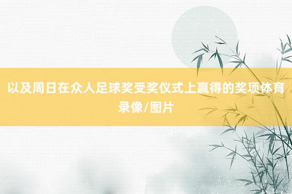 以及周日在众人足球奖受奖仪式上赢得的奖项体育录像/图片