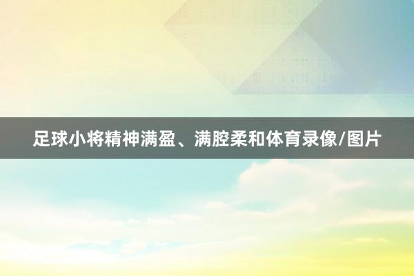 足球小将精神满盈、满腔柔和体育录像/图片