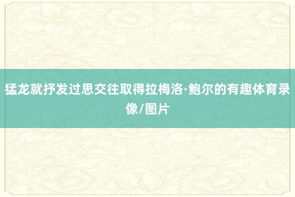 猛龙就抒发过思交往取得拉梅洛·鲍尔的有趣体育录像/图片